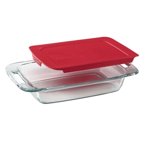Pyrex® 2 Quart Glass Baking Dish With Red Lid Pyrex