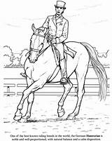 Ausmalbilder Pferde Fohlen Horses Ausdrucken Dover Malvorlagen Hanoverian Doverpublications sketch template