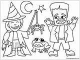 Halloween Pages Costumes Coloring Printable Holidays Color sketch template