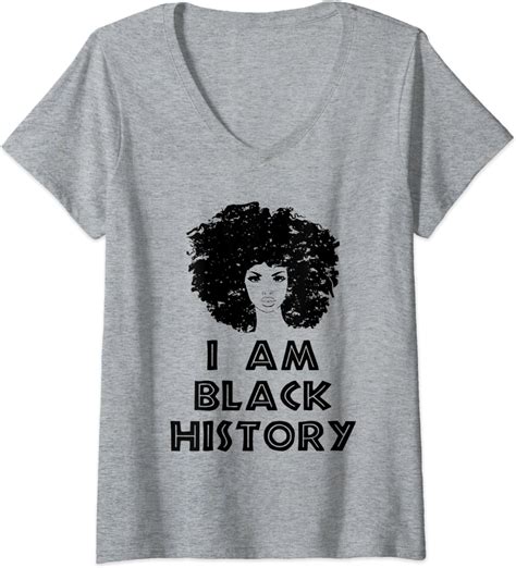 Womens Black History Month Black Women I Am Black History T Shirt V