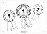 Place Ribbons Rosettes sketch template