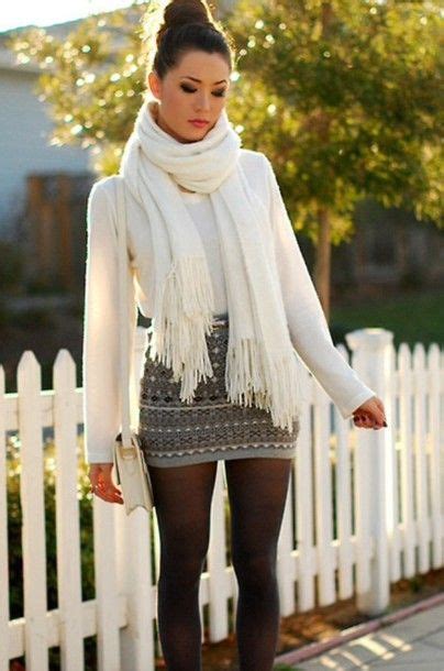 Mini Sweater Skirt Outfit Fall Outfits Winter Sweater