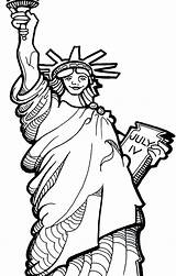 Coloring Statue Liberty Pages Kids Drawing Oscar Torch Getdrawings Getcolorings Print sketch template