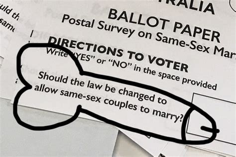 If You Draw A Dick On Your Same Sex Marriage Ballot It Will Still Count