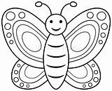 Smiling Outline Farfalla Borboletas Colorare Vlinder Sorridente Glimlachend Kleurend Printable Desenhar Moth Algumas sketch template