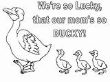 Mothers Coloring Mother Printable Duck Mom Ducky Pages Kids Lucky Happy Cards Ducks So Baby Card Colouring Ecoloringpage Easy sketch template