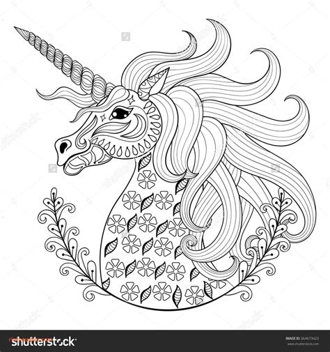 unicorn coloring page  adults   thousand