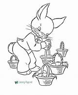 Easter Coloring Bunny Pages Printable sketch template