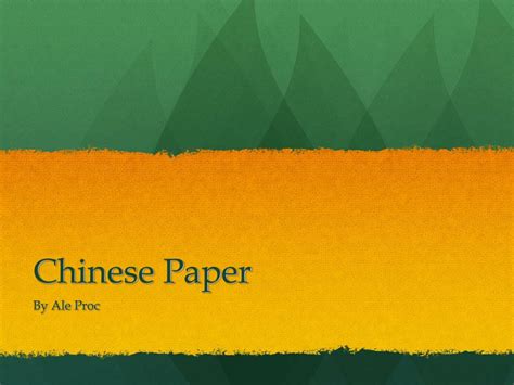 chinese paper powerpoint    id