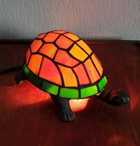 turtle tortoise lamp stained glass vitrales
