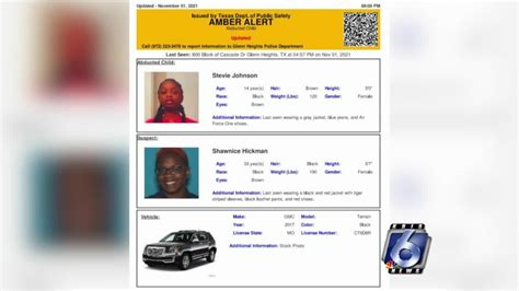 amber alert 14 year old girl from glenn heights abducted