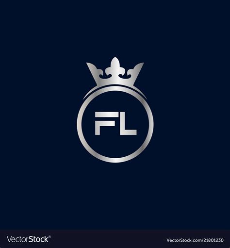 initial letter fl logo template design royalty  vector