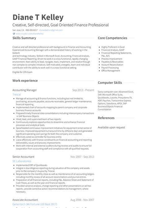accounting manager resume examples templates