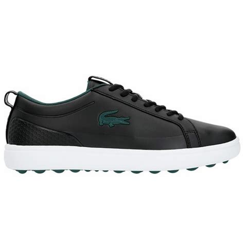 lacoste  elite spikeless golf shoes sma black white  function