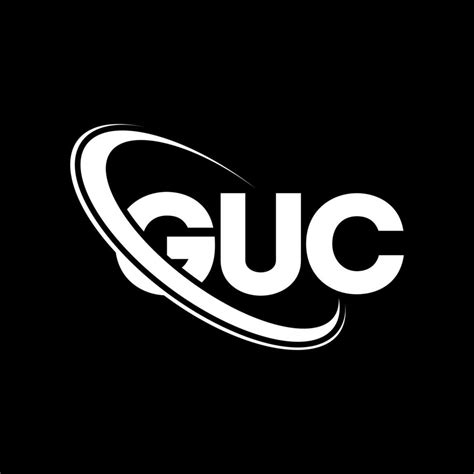 guc logo guc letter guc letter logo design initials guc logo linked  circle  uppercase