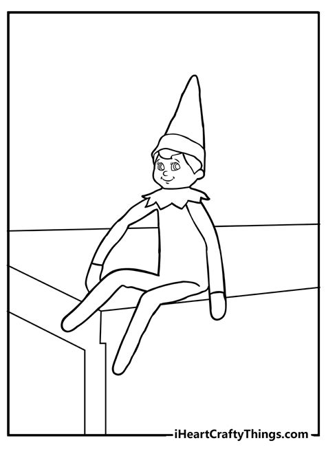 elf coloring pages  head