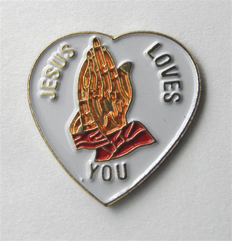 jesus loves you love heart religious novelty lapel pin