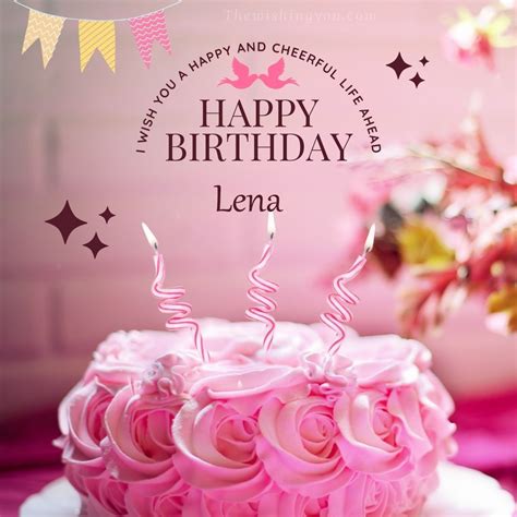 hd happy birthday lena cake images  shayari