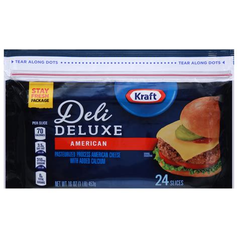 save  kraft deli deluxe american cheese slices  ct order  delivery stop shop