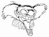 Scary Faces Drawing Clown Coloring Pages Getdrawings sketch template