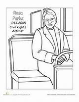 Bridges Ruby History Month Coloring Sheet Rosa Parks sketch template