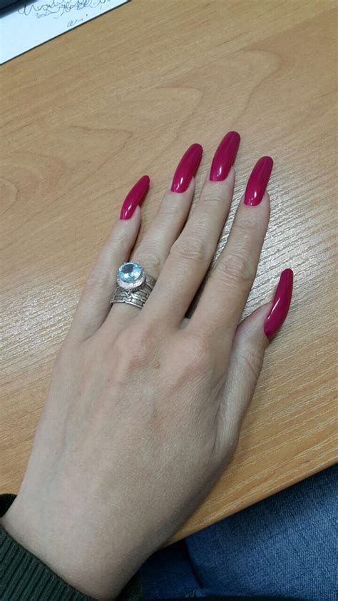 Pin By Ann Last On Nails Long Red Nails Elegant Nails
