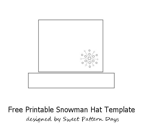 printable snowman hat template printable snowman hat template