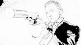 Bond James Coloring Pages Actors Part Filminspector Craig Daniel sketch template