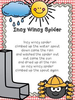 incy wincy spider nursery rhyme activity pack by miss