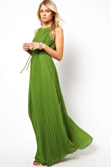 groene maxi jurk mode en stijl