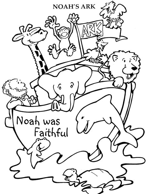 bible story noahs ark coloring page printable coloring pages
