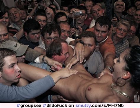 groupsex dildofuck audience watching groping slutty stripper whore