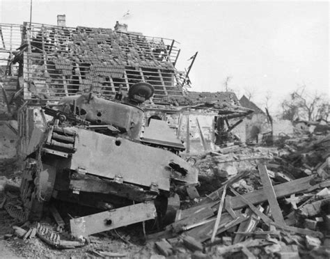 M4a3 Sherman Likely Of The 14th Ad Heavily Penetrated By Ap Fire In