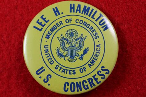 Authentic Member Of U S Congress Lapel Pin Lee H Hamilton Democrat
