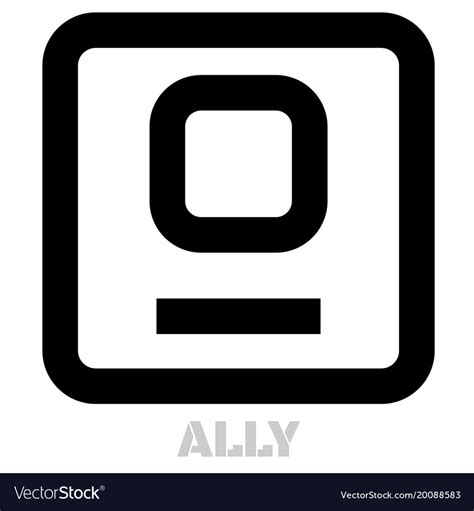 ally conceptual graphic icon royalty  vector image