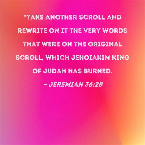 jeremiah    scroll  rewrite     words     original