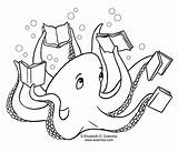Octopus Libri Colorir Arms Dulemba sketch template