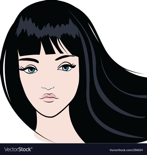 girl face royalty  vector image vectorstock