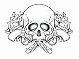 Coloring Pages Tattoo Getdrawings Skull sketch template