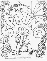Coloring Spring Pages Kids Time Popular sketch template