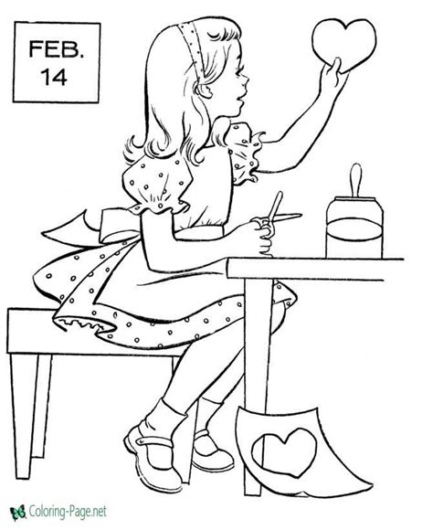 valentines day coloring pages girls  heart