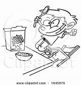 Eating Cereal Outline Cartoon Boy Clip Sugary Toonaday Illustration Royalty Rf Clipart Girl 2021 sketch template