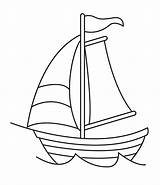 Drawing Ship Boat Kids Simple Cliparts Sailboat Sail Coloring Attribution Forget Link Don sketch template