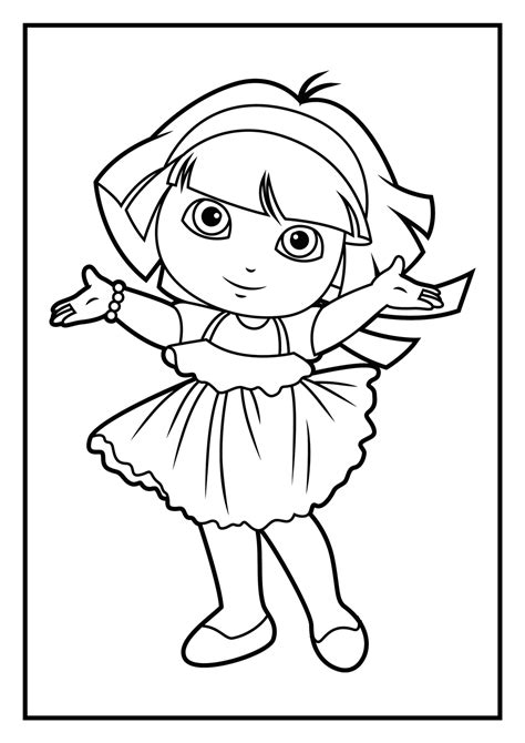 printable coloring pages dora