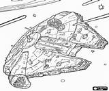 Coloring Star Wars Pages Jedi Spaceship Choose Board sketch template