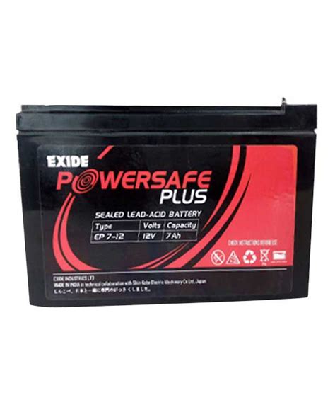 Exide Powersafe 12v 7ah Sealed Battery Price In India Buy Exide