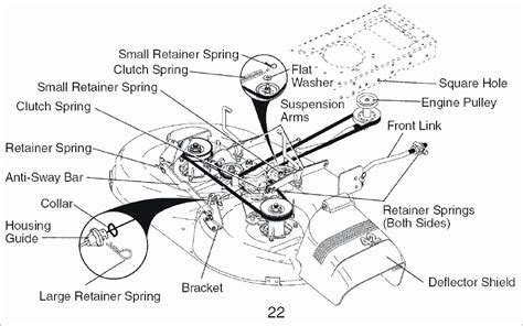craftsman riding mower deck belt diagram