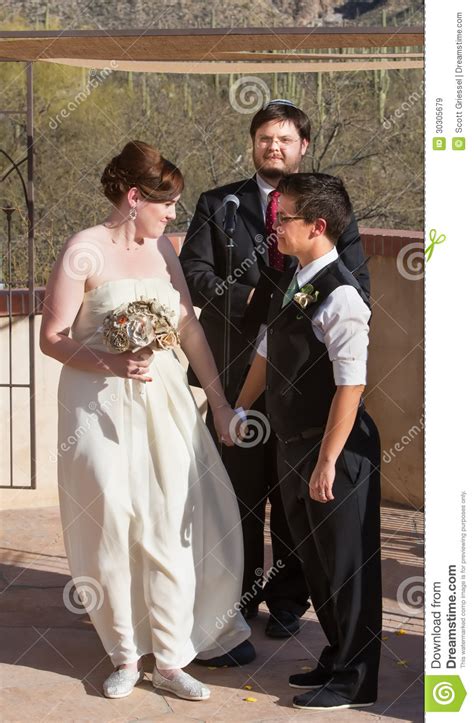 Same Sex Marriage Partners Stock Image Image Of