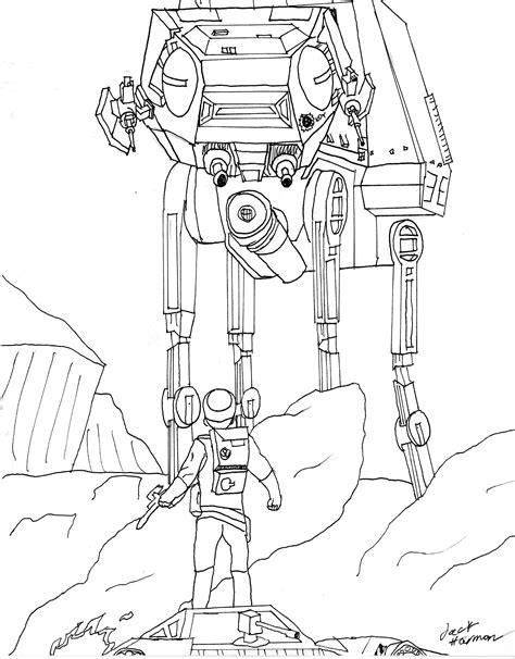 star wars walker coloring coloring pages