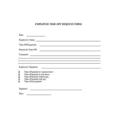 effective time  request forms templates template lab time
